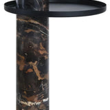 Osmond Side Table – Black & White Marble