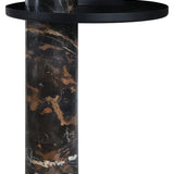 Osmond Side Table – Black & White Marble