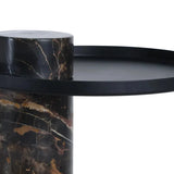 Osmond Side Table – Black & White Marble