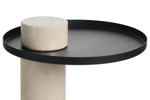 Osmond Side Table – Cream Marble