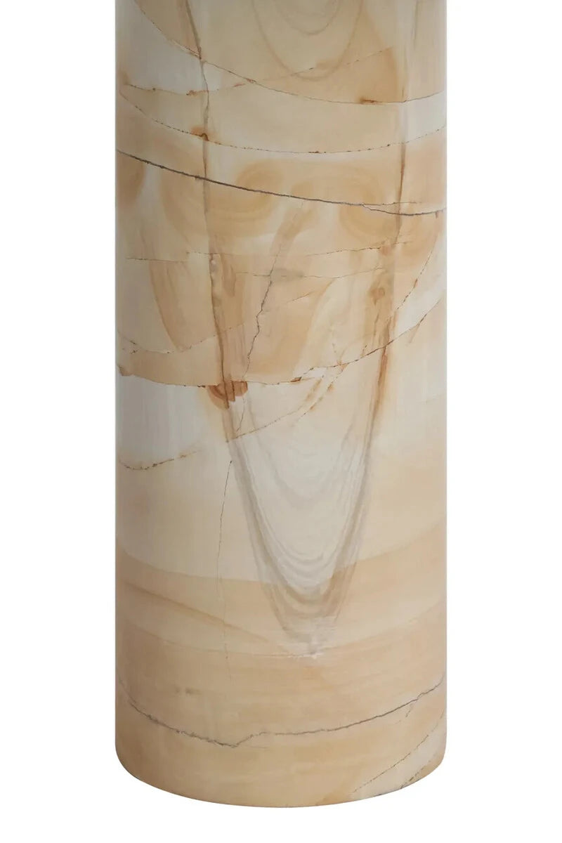 Osmond Side Table – Teak Wood Effect Marble