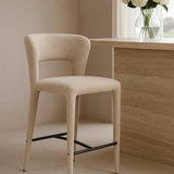 Tommy Franks Pari I Bar Stool - Chex Boucle Steam