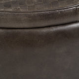 Pacific Lifestyle Arturo Peppercorn Leather Storage Pouffe