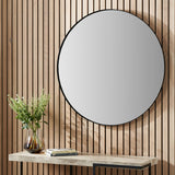 Pacific Lifestyle Black Round Wall Mirror – Large