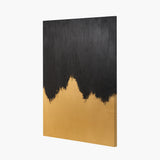 Pacific Lifestyle Black and Gold Abstract Canvas