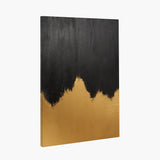 Pacific Lifestyle Black and Gold Abstract Canvas