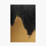 Pacific Lifestyle Black and Gold Abstract Canvas
