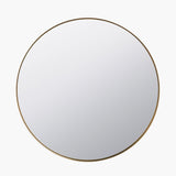 Pacific Lifestyle Brushed Gold Round Wall Mirror – Large