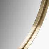 Pacific Lifestyle Brushed Gold Round Wall Mirror – Large