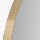 Pacific Lifestyle Brushed Gold Round Wall Mirror – Large