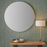 Pacific Lifestyle Brushed Gold Round Wall Mirror – Large
