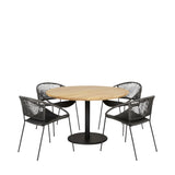 Pacific Lifestyle Dakota 4 Seater Outdoor Dining Set – Black