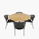 Pacific Lifestyle Dakota 4 Seater Outdoor Dining Set – Black
