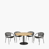 Pacific Lifestyle Dakota 4 Seater Outdoor Dining Set – Black