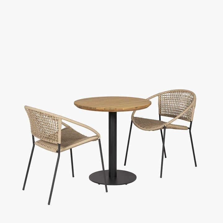 Pacific Lifestyle Dakota Outdoor Bistro Set – Natural Wheat