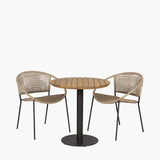 Pacific Lifestyle Dakota Outdoor Bistro Set – Natural Wheat