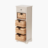 Pacific Lifestyle Devonshire 1 Drawer 4 Basket Tall Unit – Putty