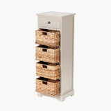 Pacific Lifestyle Devonshire 1 Drawer 4 Basket Tall Unit – Putty