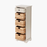 Pacific Lifestyle Devonshire 1 Drawer 4 Basket Tall Unit – Putty