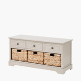 Pacific Lifestyle Devonshire 3 Drawer 3 Basket Unit - Putty