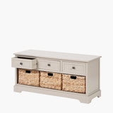 Pacific Lifestyle Devonshire 3 Drawer 3 Basket Unit - Putty
