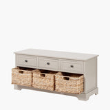 Pacific Lifestyle Devonshire 3 Drawer 3 Basket Unit - Putty
