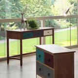 Pacific Lifestyle Loft 3 Drawer Desk – Blue Multicoloured