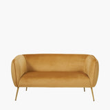Pacific Lifestyle Lucca Sofa – Gold Velvet