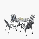 Pacific Lifestyle Savoy Round 4 Seater Dining Set with Cushions