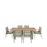 Pacific Lifestyle Stockholm Outdoor 6 Seater Dining Set – Limestone