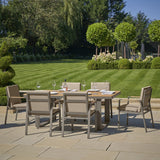Pacific Lifestyle Stockholm Outdoor 6 Seater Dining Set – Limestone