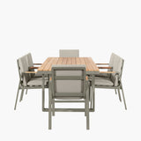 Pacific Lifestyle Stockholm Outdoor 6 Seater Dining Set – Limestone