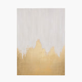 Pacific Lifestyle White and Gold Abstract Canvas