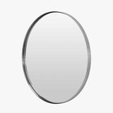 Pacific Lifestyle Brushed Silver Round Wall Mirror – Large