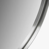 Pacific Lifestyle Brushed Silver Round Wall Mirror – Large