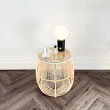 Palmera Woven Rattan Side Table