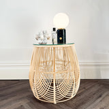 Palmera Woven Rattan Side Table