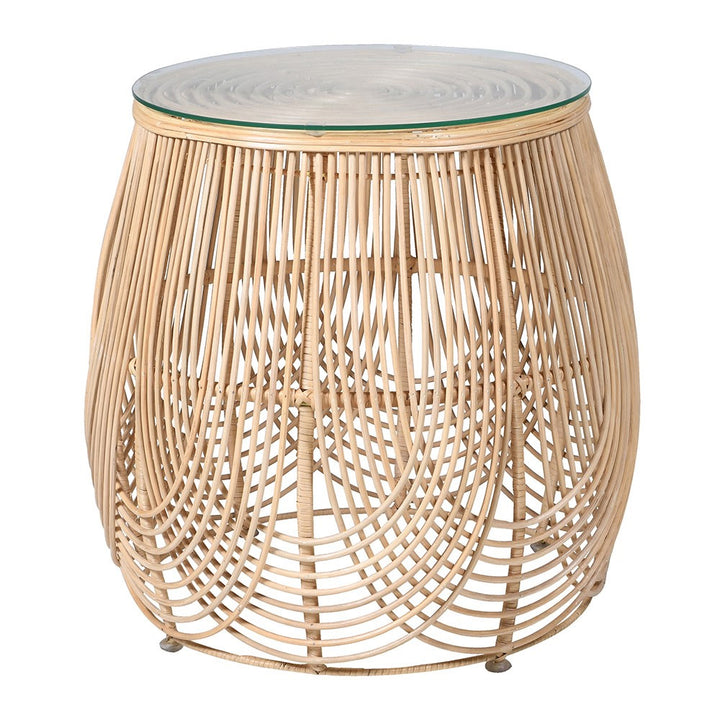 Palmera Woven Rattan Side Table