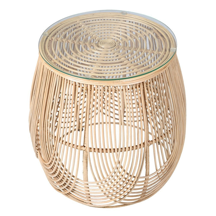 Palmera Woven Rattan Side Table