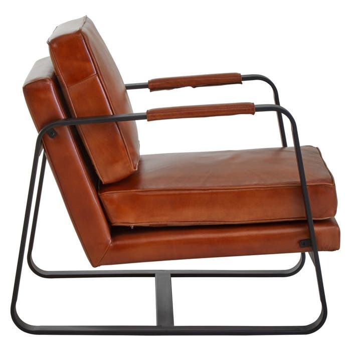Pascal Armchair – Tan Leather