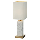 RV Astley Micaela Table Lamp – White and Antique Brass