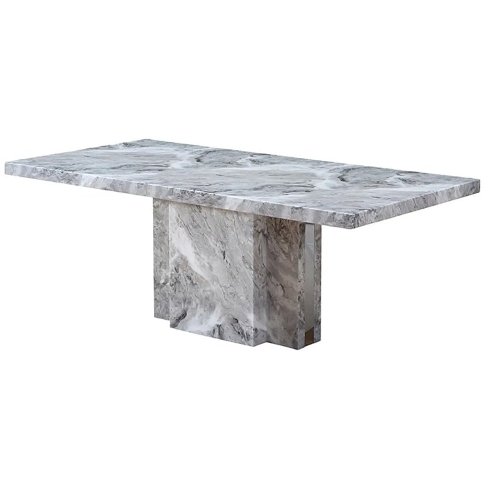 Aldrich Dining Table in Grey Marble