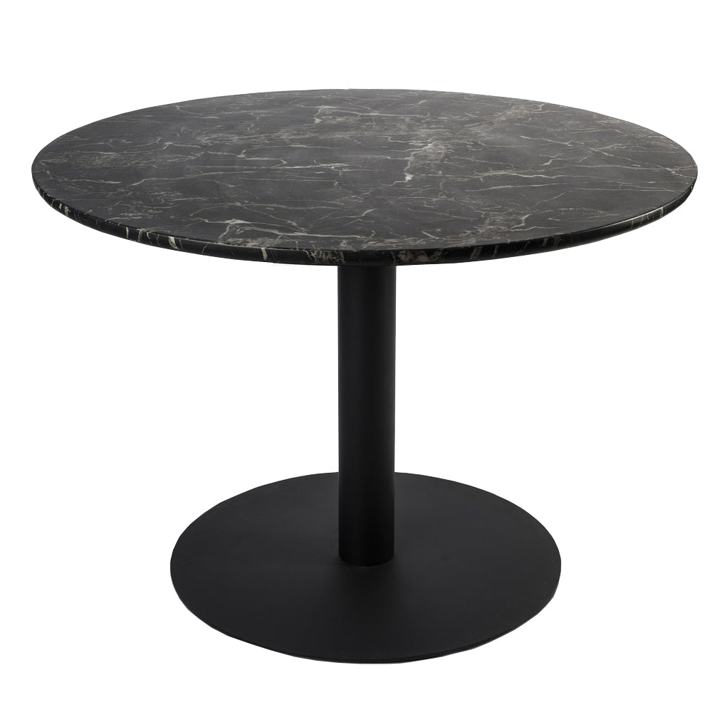 Pols Potten Round Slab Dining Table with Black Marble Look – Excess Stock