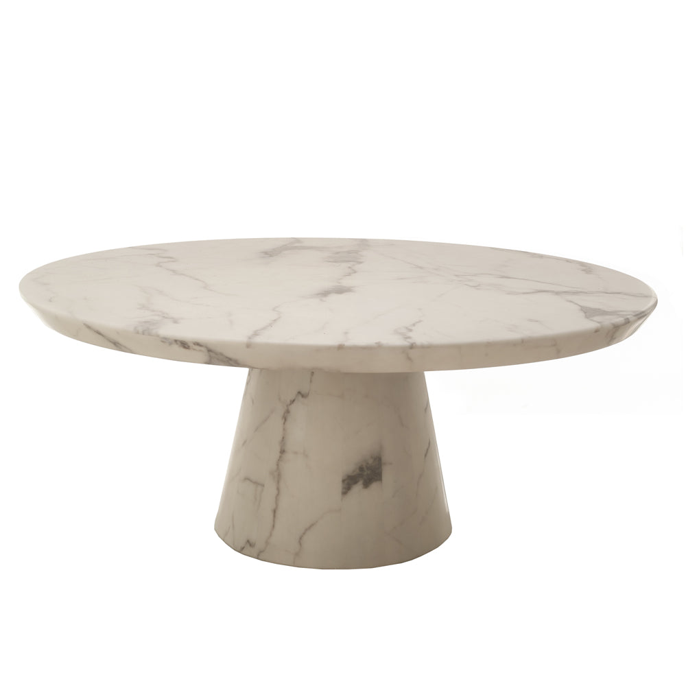 Pols Potten Royale Disc Coffee Table with White Faux Marble – Excess Stock