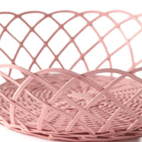 Pols Potten Bakkie Lace Basket in Pink - Large