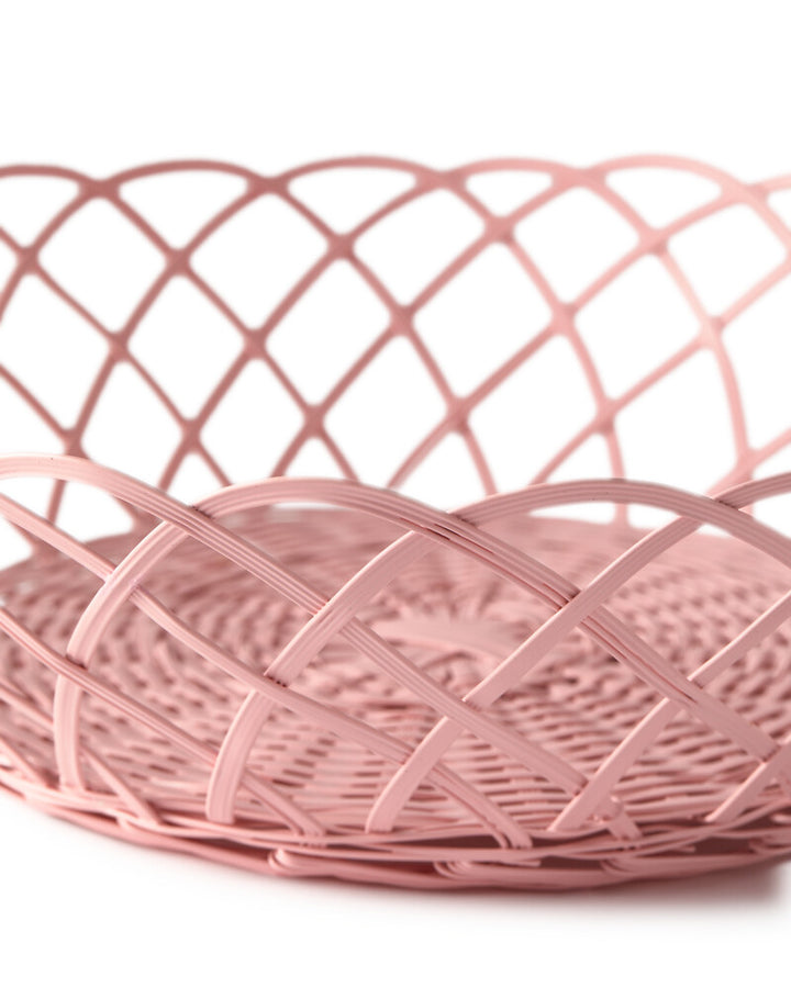 Pols Potten Bakkie Lace Basket in Pink