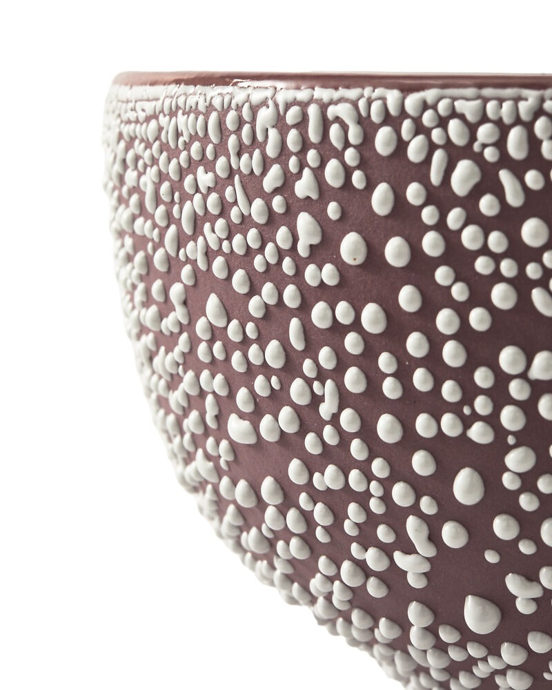 Pols Potten Boolb Dots Vase in Dark Purple – Medium