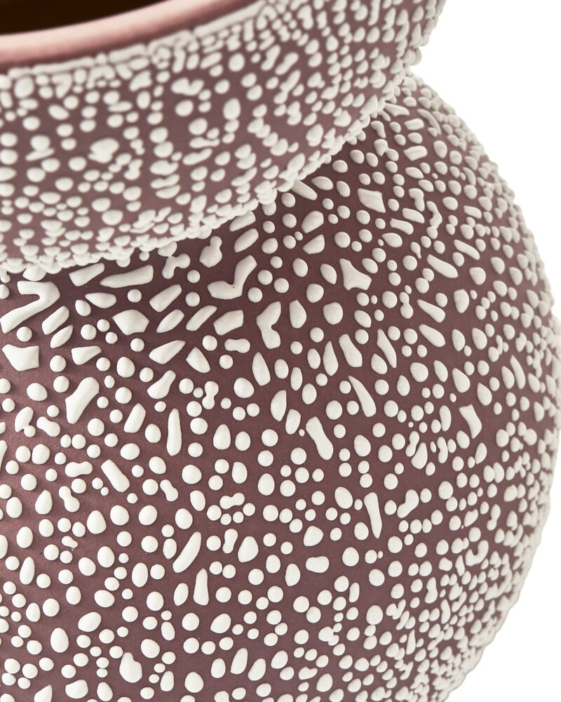 Pols Potten Boolb Dots Vase in Dark Purple – Medium