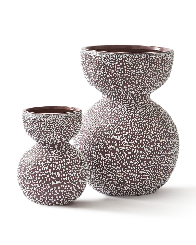 Pols Potten Boolb Dots Vase in Dark Purple – Medium