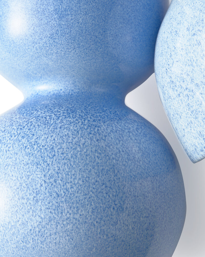Pols Potten Boolb Vase in Blue Ceramic – Medium